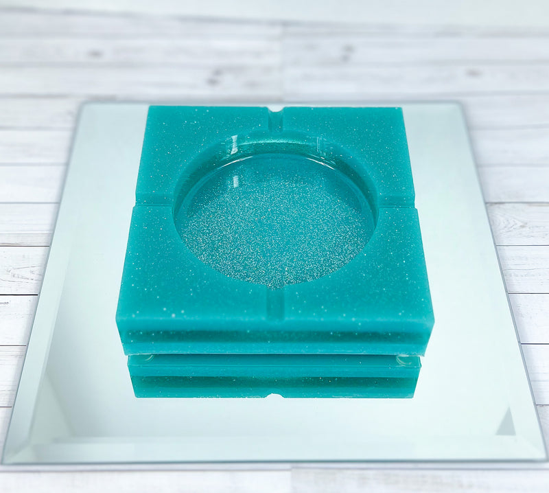 "Teal or no Teal" Teal Colored Coaster/Candle Holder/Ashtray