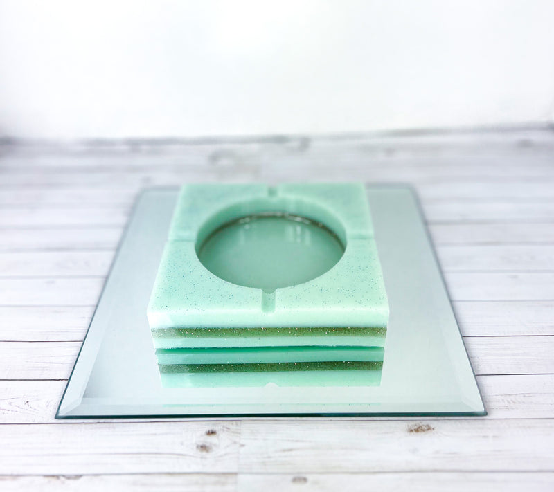 "Minty Fresh" Mint Colored Coaster/Candle Holder/Ashtray