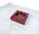 "Put On The Burgundy One" Burgundy Colored Coaster/Candle Holder/Ashtray