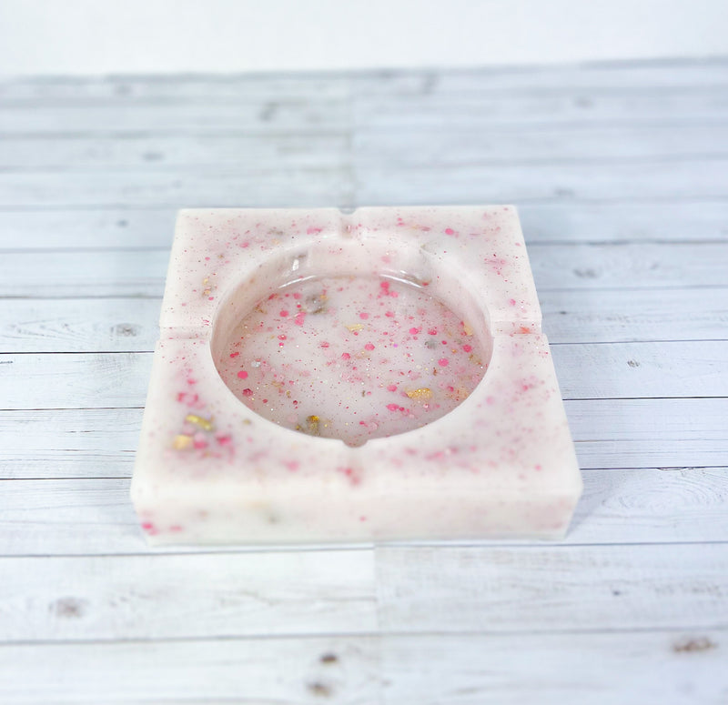 "Will You Be Mine" Light Pink Colored Coaster/Candle Holder/Ashtray