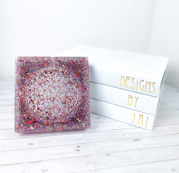 "Confetti Bomb" Multi-Colored Coaster/Candle Holder/Ashtray