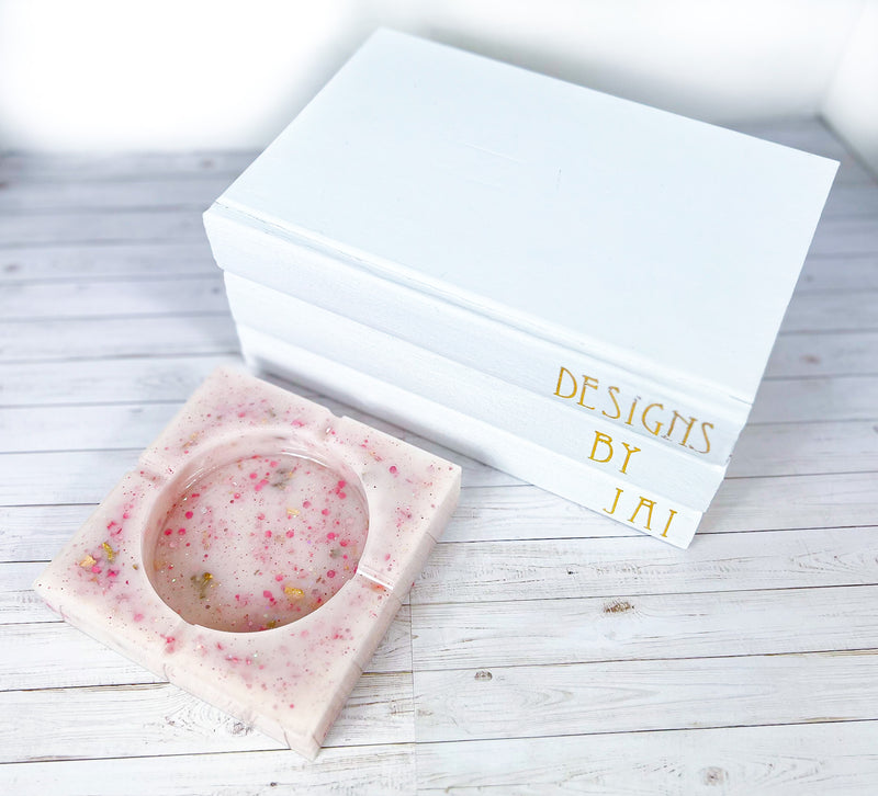 "Will You Be Mine" Light Pink Colored Coaster/Candle Holder/Ashtray