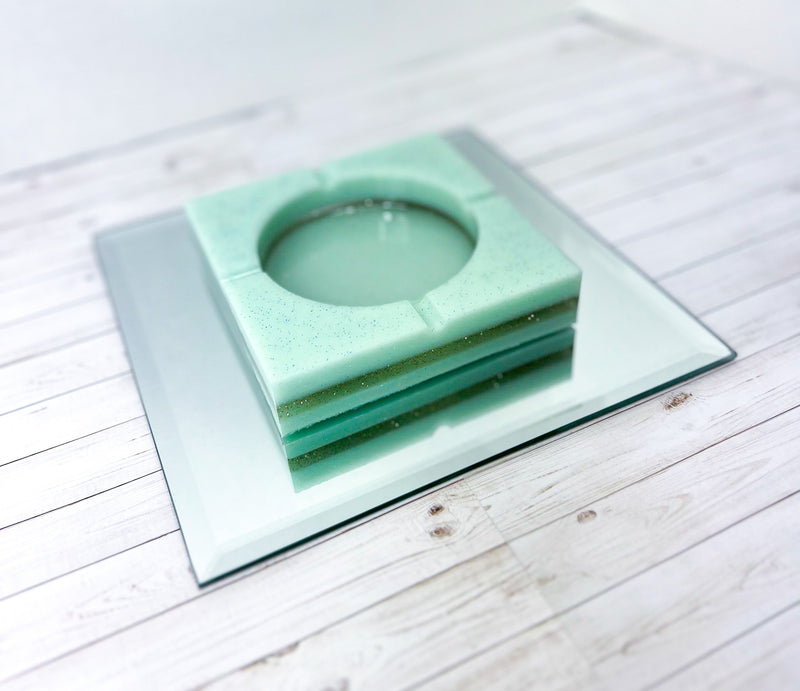 "Minty Fresh" Mint Colored Coaster/Candle Holder/Ashtray